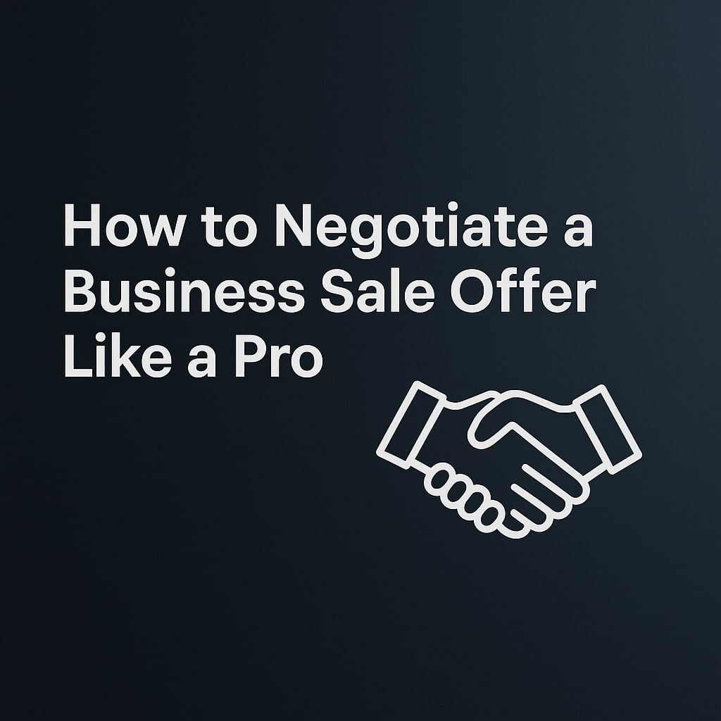 How to negotiate a business sale
